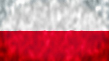 Polonya Ulusal Bayrağı illüstrasyonu. Polonyalı bayrağın 4K çizimi. Varşova, Polonya.