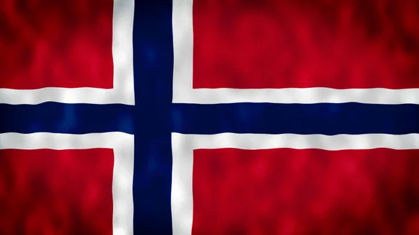 挪威国旗 诺威国旗的4K 挪威国旗 — 图库照片