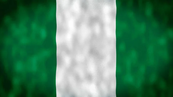 Nijerya Dalgalanan Bayrağı Nijerya Bayrağı Nijerya Dalgalanan Animasyon Bayrağı Nijerya — Stok fotoğraf