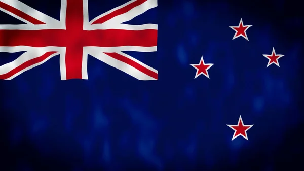 Nueva Zelanda Ondeando Bandera Ilustración Nueva Zelanda Bandera Ilustración Bandera —  Fotos de Stock