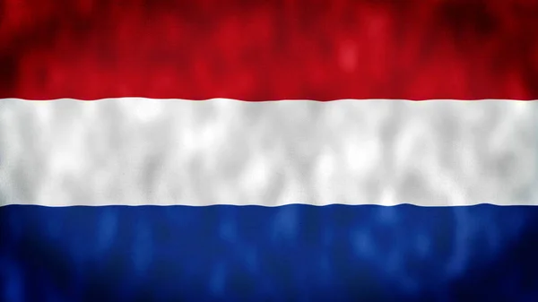 Holenderska Flaga Płynna Animacja Falująca Wspaniała Flaga Holandii Fałdami Symbol — Zdjęcie stockowe