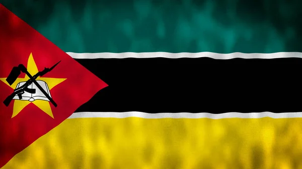 Bandera Mozambique Ondeando Bandera Mozambique Bandera Mozambique Ondeando Ilustración Mozambique —  Fotos de Stock