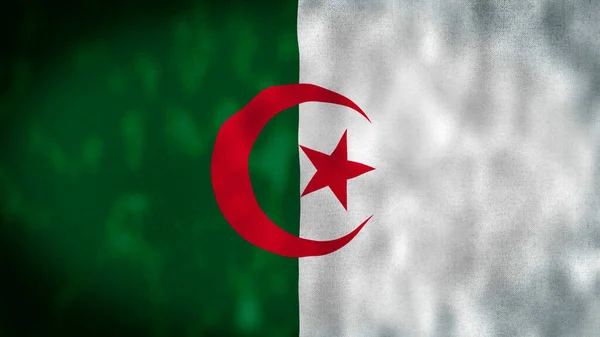 Algéria Hullámzó Zászló Illusztráció Algéria Zászló Zászló Algéria Integető Illusztráció — Stock Fotó