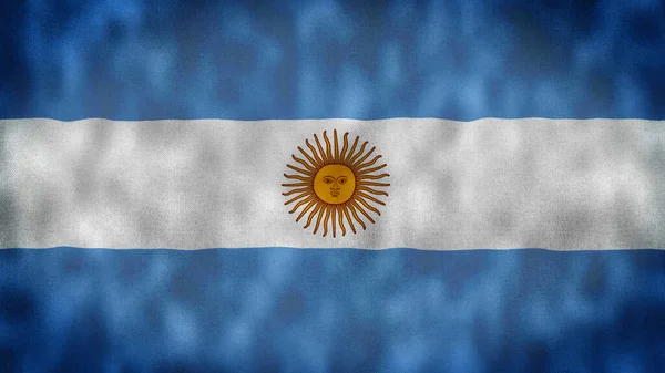Drapeau Argentine Drapeau National Argentin Agitant Signe Illustration Argentine Drapeau — Photo