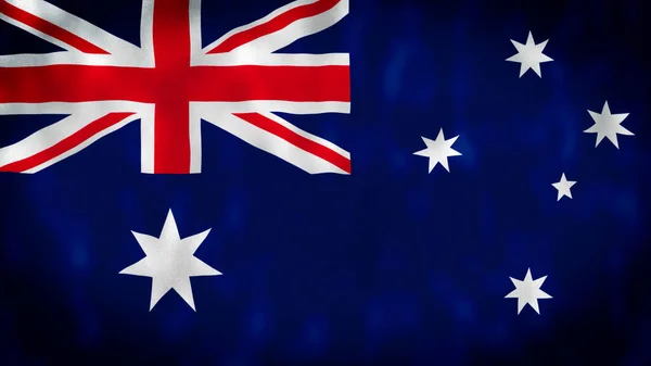 Australien Flaggillustration Australien Flagga Blåser Närbild Australien Flagg Illustration Australien — Stockfoto