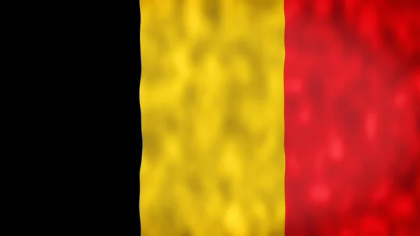 Belgische Flagge Weht Wind Illustration Realistischer Hintergrund Der Belgischen Flagge — Stockfoto