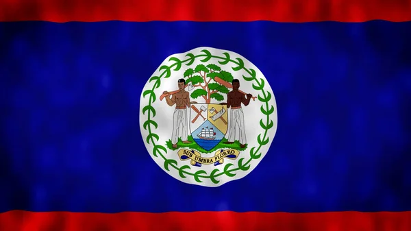 Belize Viftande Flagga Belmopan Belize Flagga Belize Flagga Belize Flagga — Stockfoto