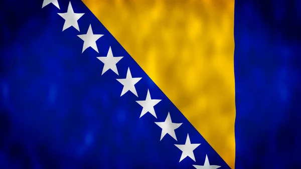 Sarajevo Bosnia Herzegovina Official Waving Illustration Flag Bosnia Herzegovina Independence — Stock Photo, Image