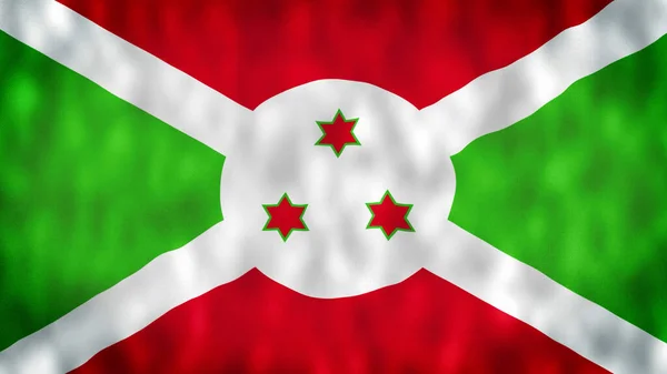 Bandeira Burundi Bandeira Burundi Bandeira Burundi Ilustração Ondulada Bandeira Burundi — Fotografia de Stock