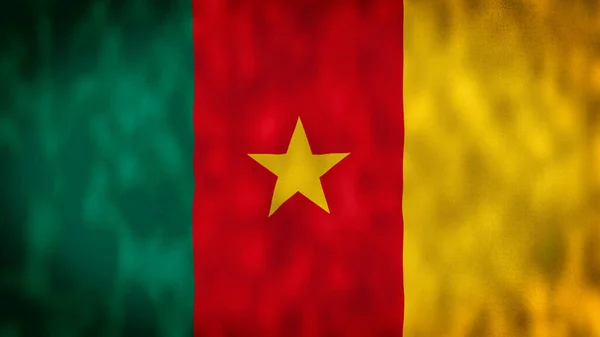 Camerún Ondeando Textura Bandera Bandera Ilustración Bandera Camerún Ilustración Bandera —  Fotos de Stock