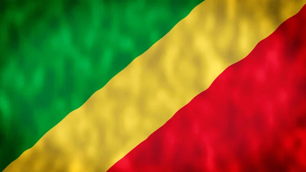 Kongo Cumhuriyeti Bayrak Videosu Ulusal Kongo Brazzaville Bayrağı Kongo Cumhuriyeti — Stok fotoğraf