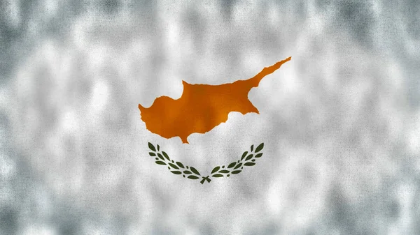 Cyperns Flagga Hög Kvalitet Upplösning Viftande Flagga Cypern Vita Ränder — Stockfoto