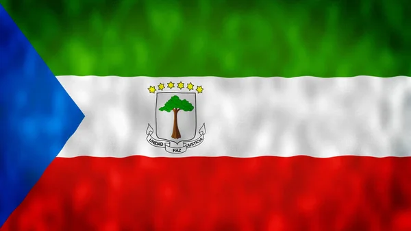 Die Flagge Äquatorialguineas Weht Wind Illustration Der Flagge Von Äquatorialguinea — Stockfoto