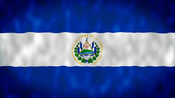 Флаг Сальвадора Размахивает Анимацией Флаг Сальвадора Размахивает Ветру Государственный Флаг — стоковое фото
