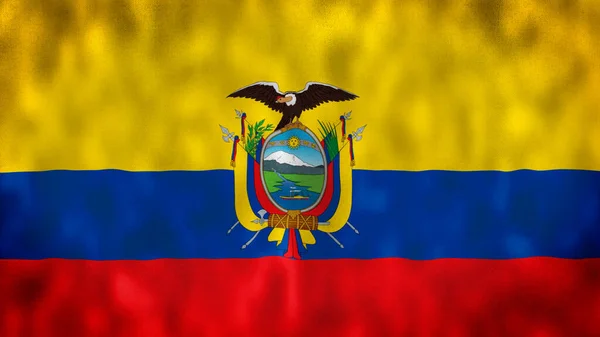 Ilustração Bandeira Ecuador Bandeira Nacional Ilustração Ecuador Ilustração — Fotografia de Stock