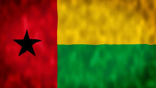 Gine Bissau Dalgalanan Bayrak Gine Bissau Bayrağı Gine Bissau Dalgalanan — Stok fotoğraf