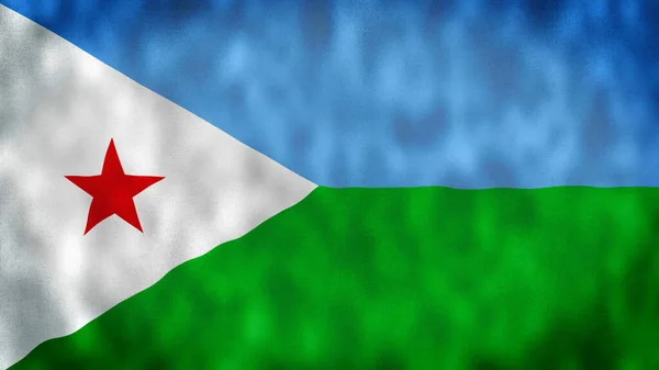 Djibouti Waving Flag Illustration Djibouti Flag Flag Djibouti Waving Illustration — Stock Photo, Image