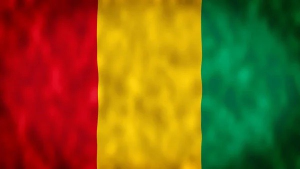 Wideo Flagą Gwinei Flaga Gwinei Machająca Bezproblemową Animacją Wideo Pętli — Zdjęcie stockowe