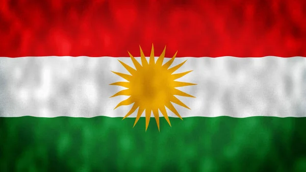 Vlajka Iráckého Kurdistánu Vysoká Kvalita Rozlišení — Stock fotografie