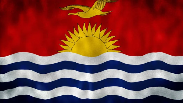Kiribati Waving Flag Bandeira Kiribati Bandeira Kiribati Waving Bandeira Kiribati — Fotografia de Stock