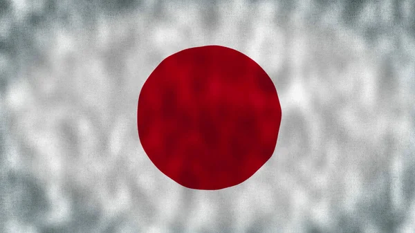 A beautiful view of Japan flag illustration. 2d flag waving illustration. Japan flag 4k resolution. Japan flag Closeup 4k illustration.