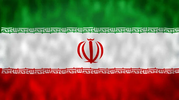 Flaga Iranu Wisząca Wietrze Prowadził Ilustrację Flagi Narodowej Irańska Flaga — Zdjęcie stockowe