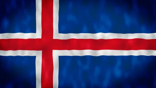 Ισλανδία Κυματιστή Σημαία Εικονογράφηση Ισλανδία Σημαία Σημαία Κυματιστή Απεικόνιση Ισλανδία — Φωτογραφία Αρχείου