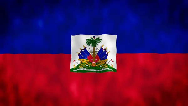 Ilustración Oficial Bandera Haití Bandera Haití Ilustración —  Fotos de Stock