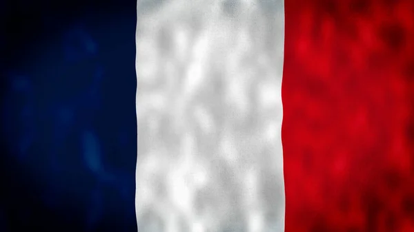 フランス国旗の布のテクスチャを織る フランス国旗アニメーション フランスの本物のテクスチャ ウェーブ フラッグ フランス国旗 — ストック写真