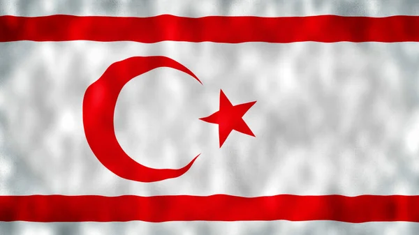 Flag Turkish Republic Northern Cyprus Waving Flag Turkish Republic Northern — Stock Photo, Image