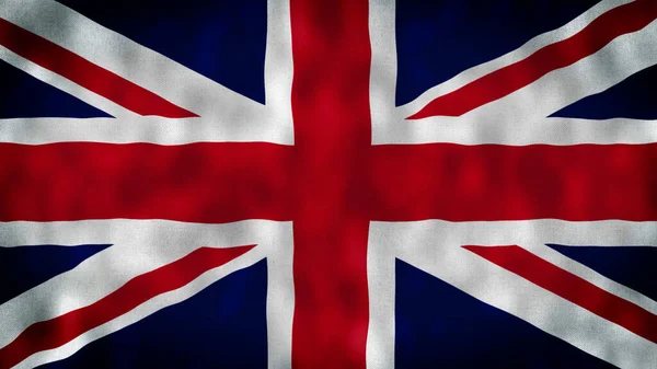 Flag United Kingdom Illustration United Kingdom Waving Flag Illustration British — Stock Photo, Image