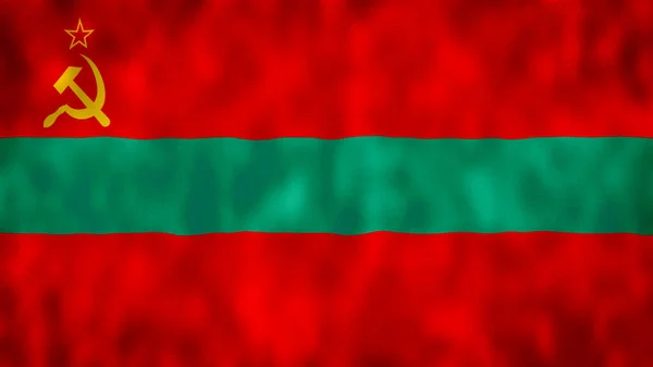 Die Flagge Transnistriens Weht Nationalflagge Transnistriens Flagge — Stockfoto