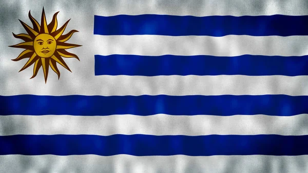 Uruguays Flagga Hög Kvalitet Upplösning — Stockfoto