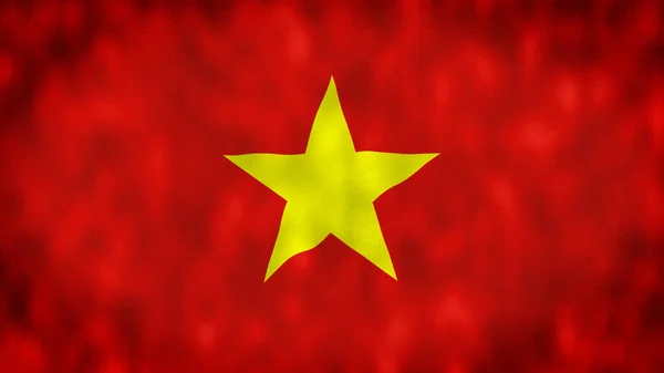 Vietnam flag blowing in the wind. illustration. 4K. Flag of Vietnam illustration.