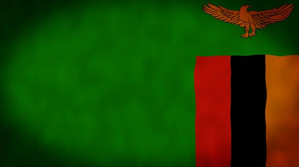 Zambia Waving Flag Illustration Zambia Flag Flag Zambia Waving Illustration — Stock Photo, Image
