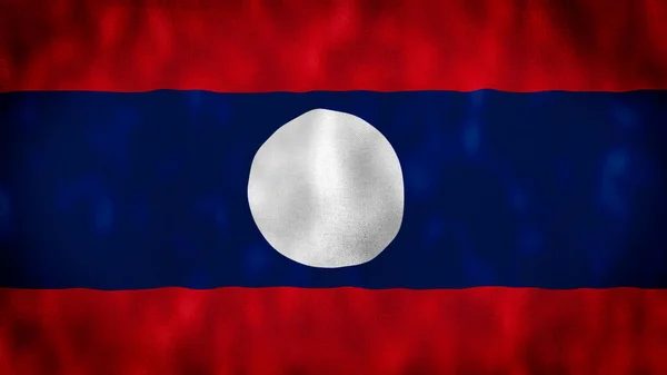 Video Della Bandiera Nazionale Del Laos Bandiera Del Laos Che — Foto Stock
