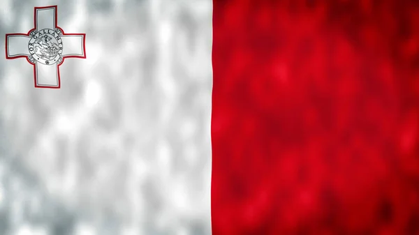 马耳他国旗图解 马耳他国旗说明 2D马耳他国旗挥动插图 — 图库照片