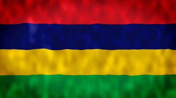 Nationaal Geanimeerd Teken Van Mauritius Geanimeerde Mauritius Vlag Mauritius Vlag — Stockfoto