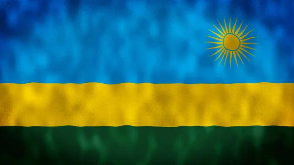 Ruanda Schwenkt Flagge Ruanda Schwenkt Flagge Ruanda Schwenkt Flagge — Stockfoto