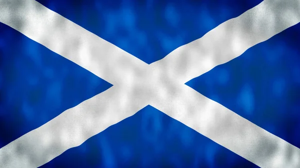 スコットランドの国旗が風になびく 現実的なスコットランドの旗の背景 スコットランド国旗 スコットランドEu加盟国旗 — ストック写真