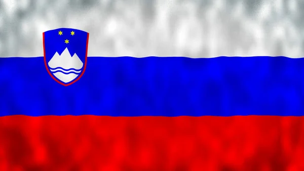 Slovinská Vlajka Vysoce Kvalitní Rozlišení Lublaň Slovinsko — Stock fotografie
