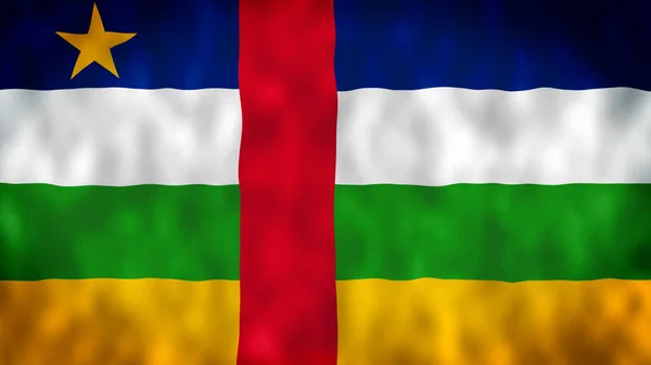 Bandera República Centroafricana Bandera República Centroafricana Bandera República Centroafricana Ondeando —  Fotos de Stock