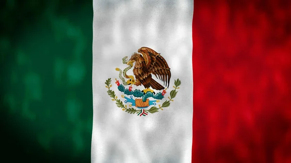 Εθνική Σημαία Μεξικού Σημαία Μεξικού Κυματίζει Απρόσκοπτα Σημαία Μεξικού — Φωτογραφία Αρχείου