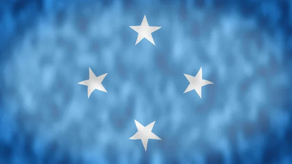 Flaga Mikronezji Flaga Mikronezji — Zdjęcie stockowe