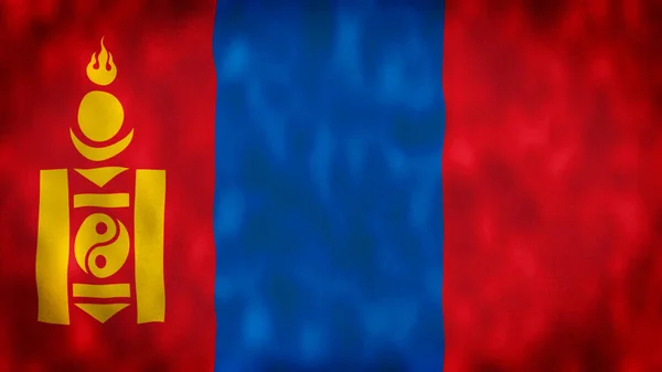 Bandiera Nazionale Mongolia Colori Ufficiali Proporzioni Corrette Bandiera Nazionale Mongolia — Foto Stock