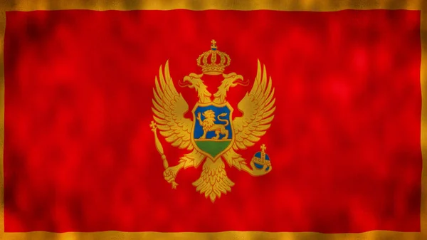 黑山的国旗 黑山波德戈里察 — 图库照片