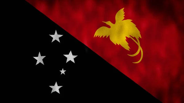 Papua Nova Guiné Acenando Bandeira Papua Nova Guiné Bandeira Bandeira — Fotografia de Stock