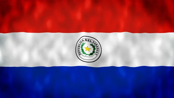 Paraguay Flag Waving Wind High Quality Texture National Flag Seamless — Stock Photo, Image