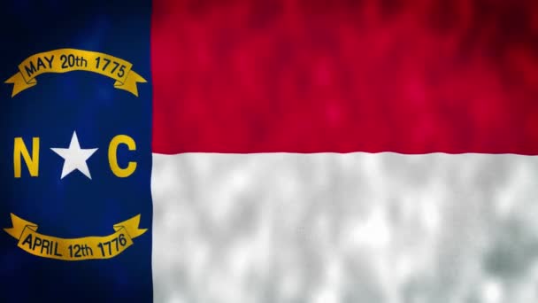 Vlajka Státu Severní Karolína Severní Karolína State Flag Spojené Státy — Stock video