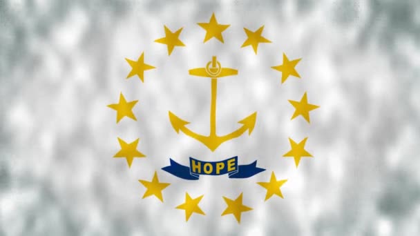 Vlajka Státu Rhode Island Vlajka Státu Rhode Island Region Spojených — Stock video